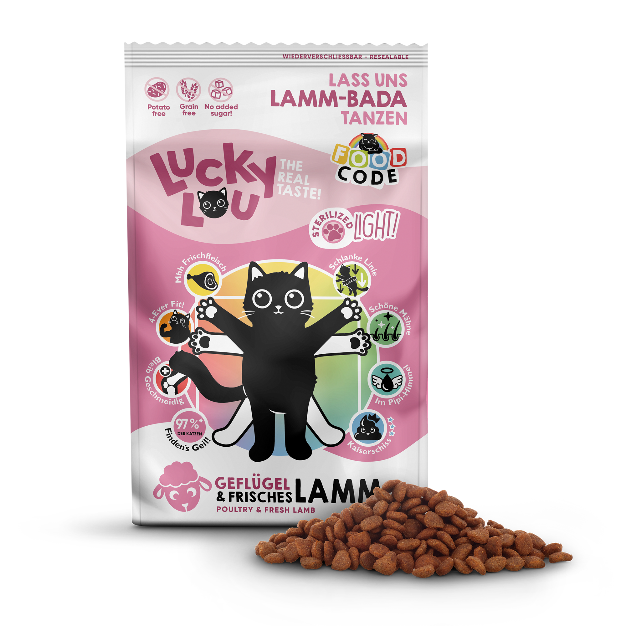Katzenfutter Light Geflügel & Lamm 750 g