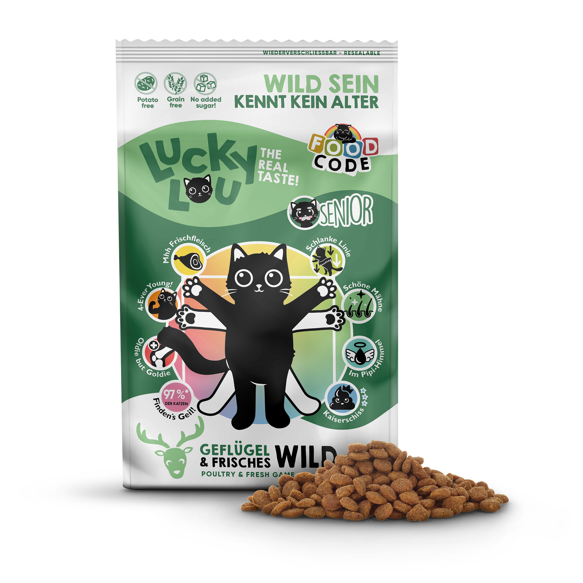 Katzenfutter Senior Geflügel & Wild 750 g