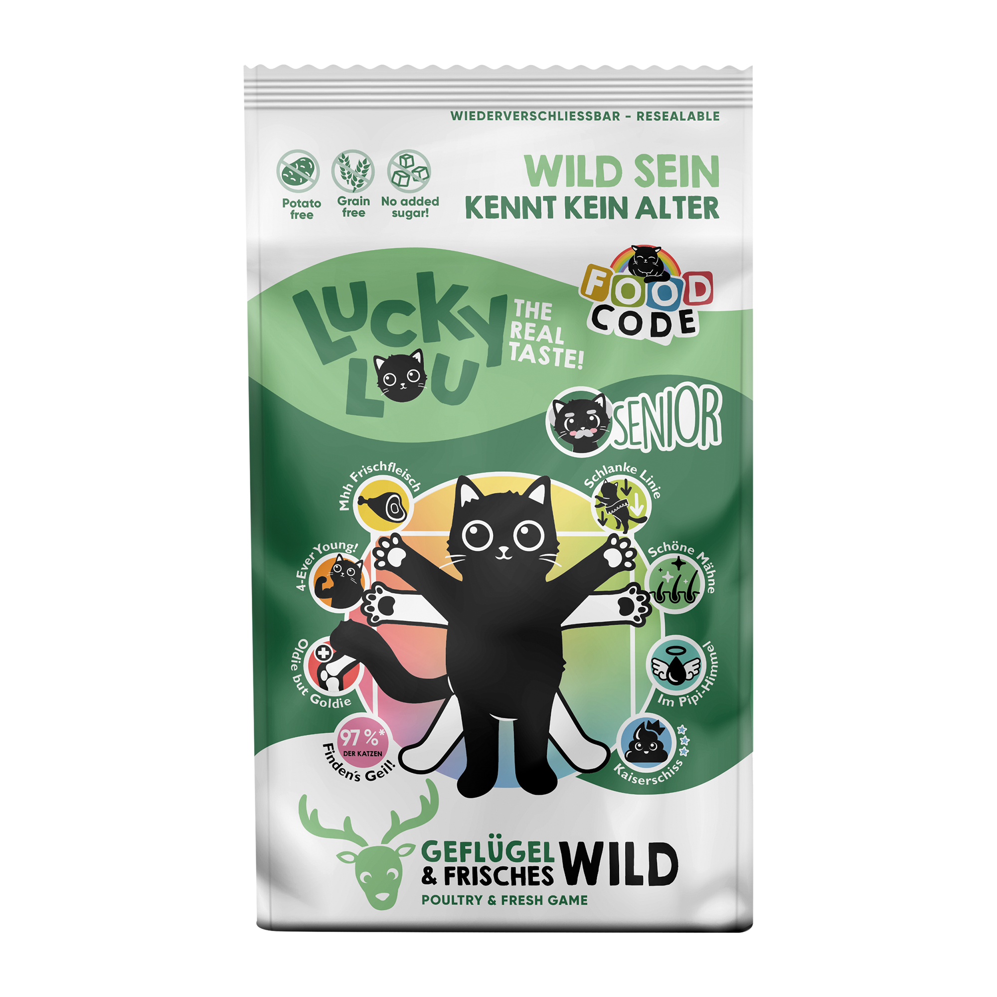 Katzenfutter Senior Geflügel & Wild 1,7 kg