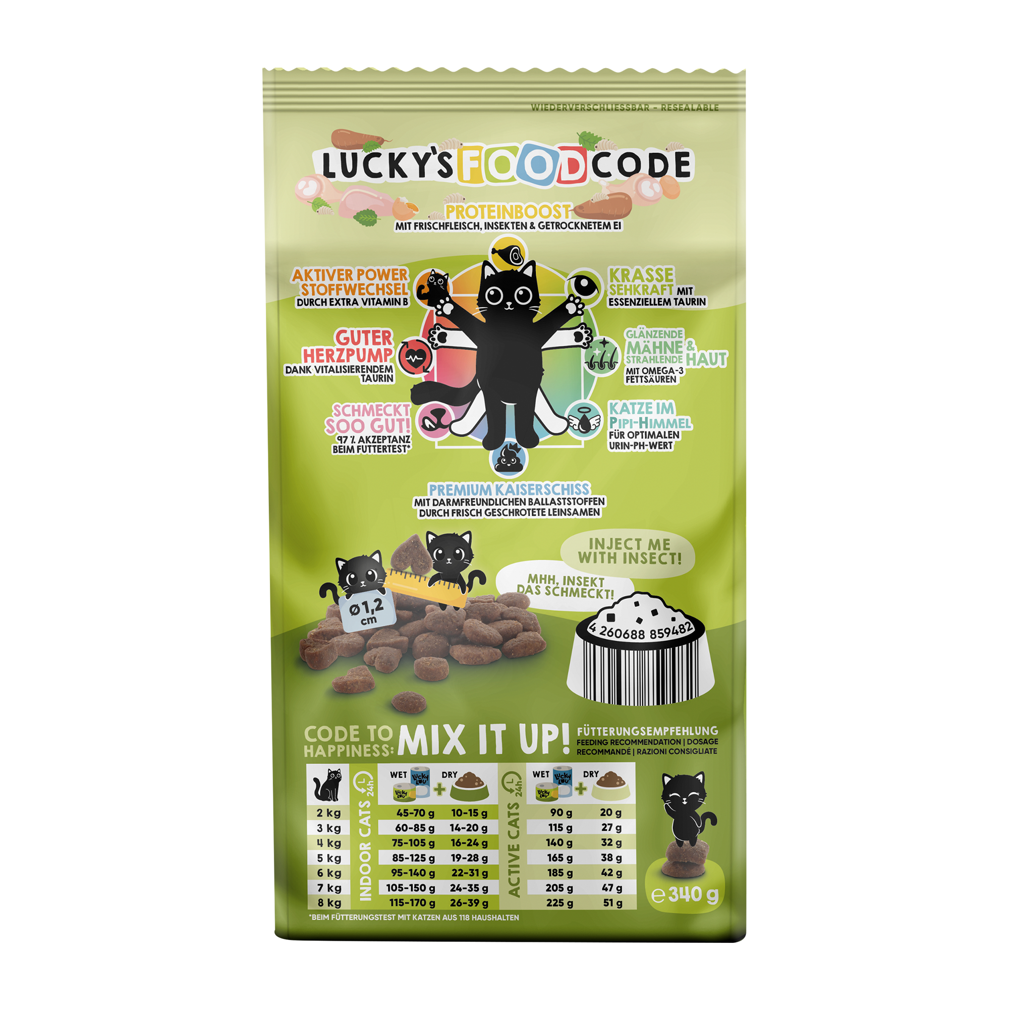 Katzenfutter Adult Geflügel, Insekten 340 g
