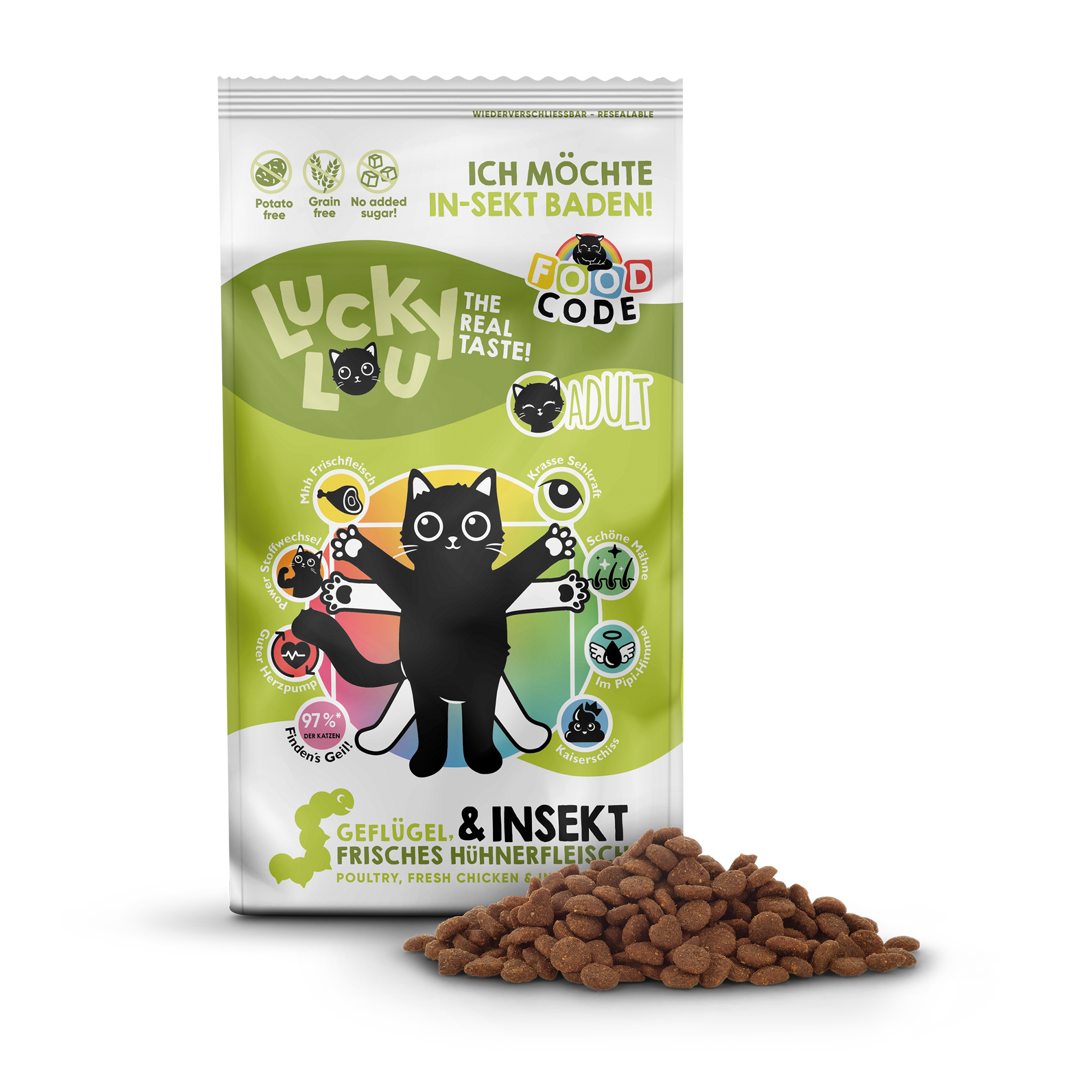 Katzenfutter Adult Geflügel, Insekten 340 g