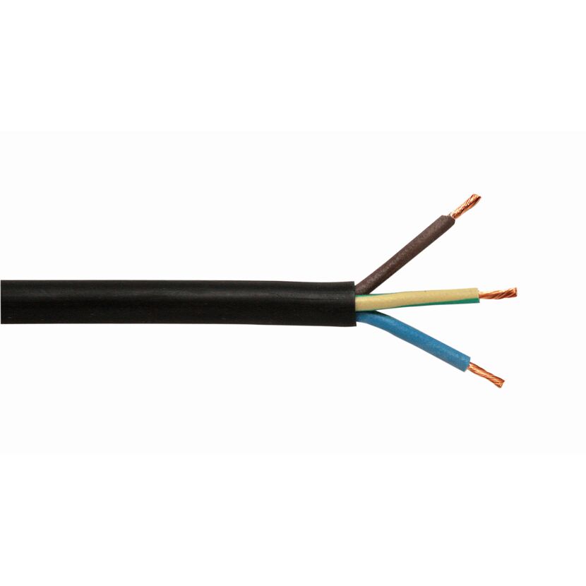 Gummileitung H07RN-F3G1,5 5 m schwarz