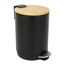 Kosmetikeimer 'Bambus' schwarz 2,7 l