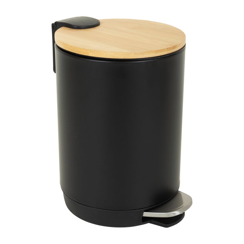 Kosmetikeimer 'Bambus' schwarz 2,7 l