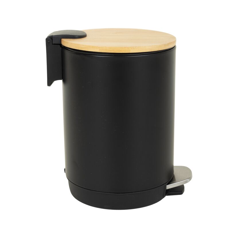 Kosmetikeimer 'Bambus' schwarz 2,7 l