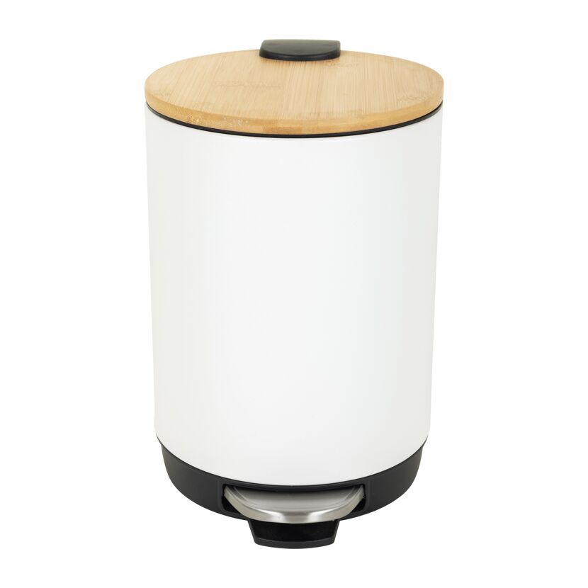 Kosmetikeimer 'Bambus' weiß 2,7 l