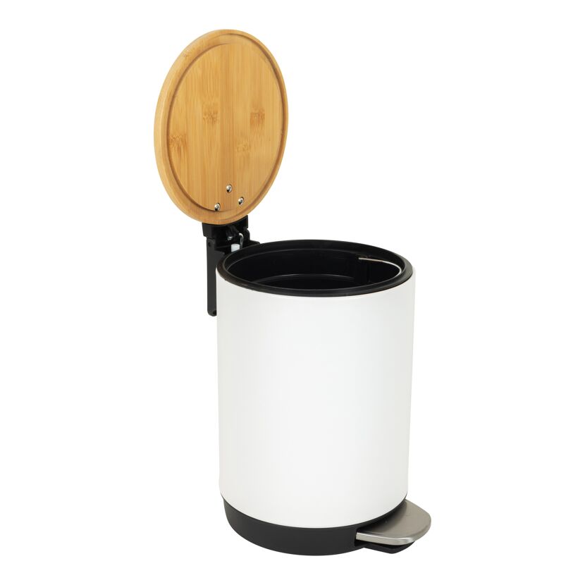 Kosmetikeimer 'Bambus' weiß 2,7 l