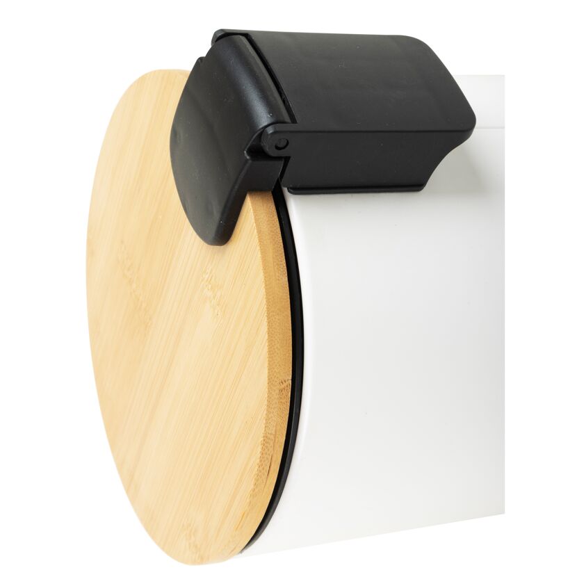 Kosmetikeimer 'Bambus' weiß 2,7 l