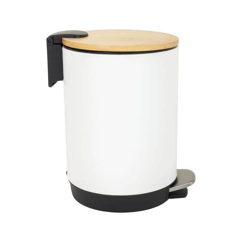 Kosmetikeimer 'Bambus' weiß 2,7 l