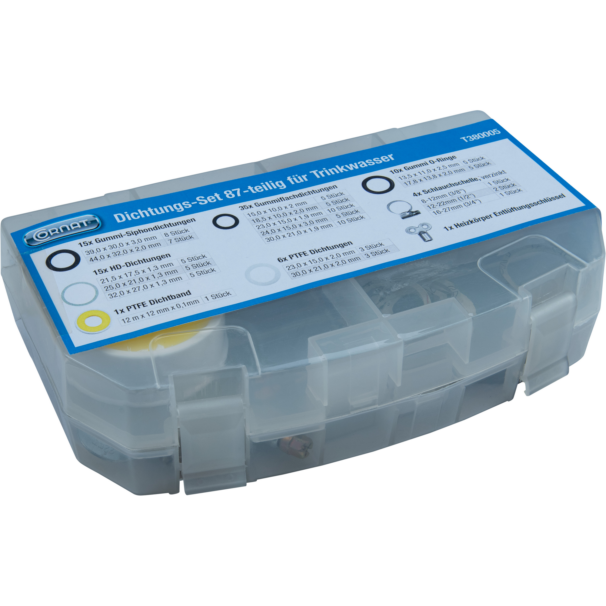 Dichtungssortiment 87-teilig für Trinkwasser