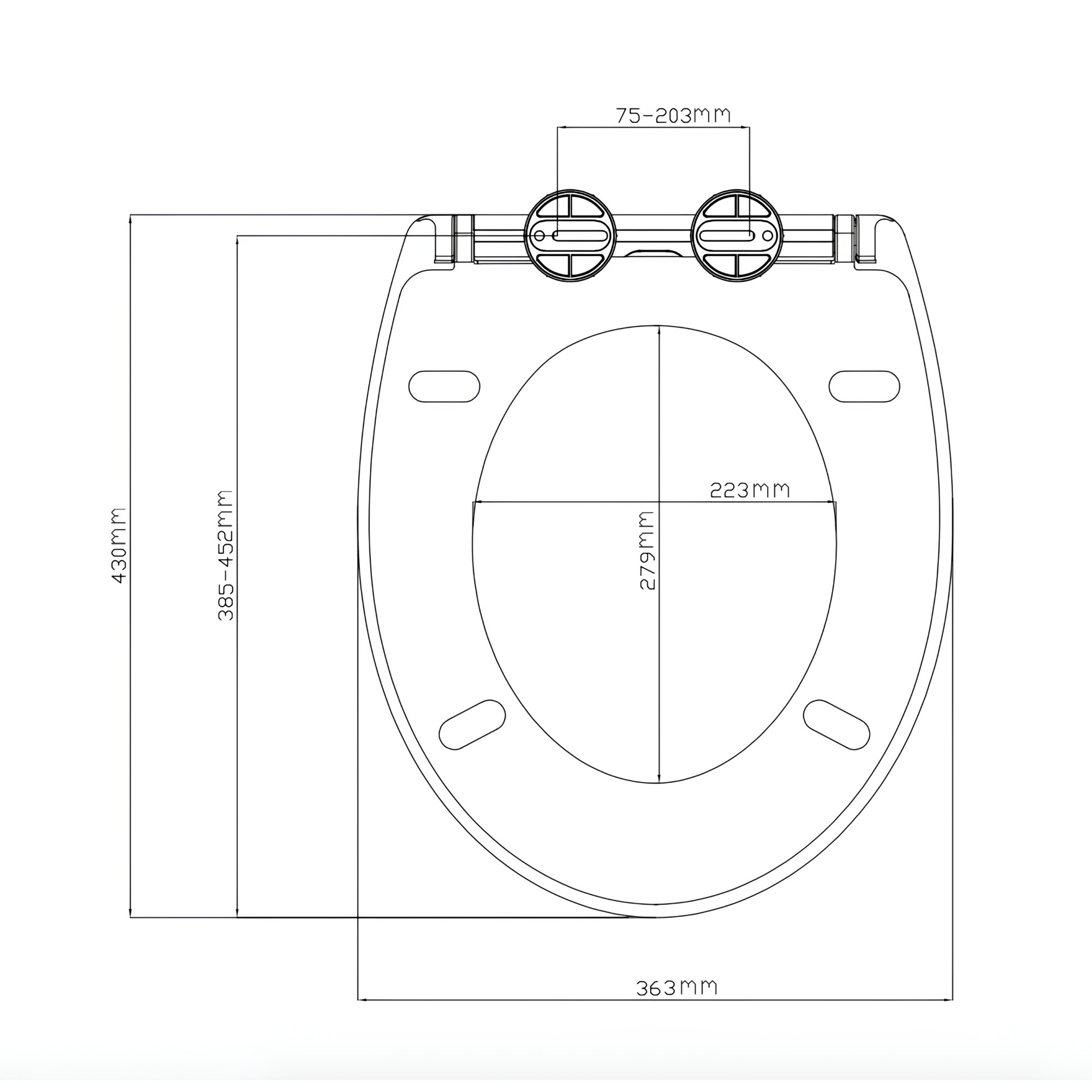 WC-Sitz 'Mailand' mit Absenkautomatik weiß Duroplast