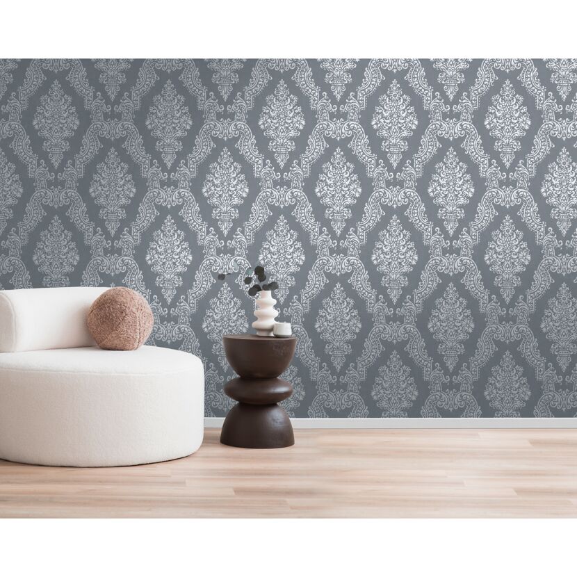 Vliestapete 'Pure Elegance' Ornament grau 10,05 x 0,53 m