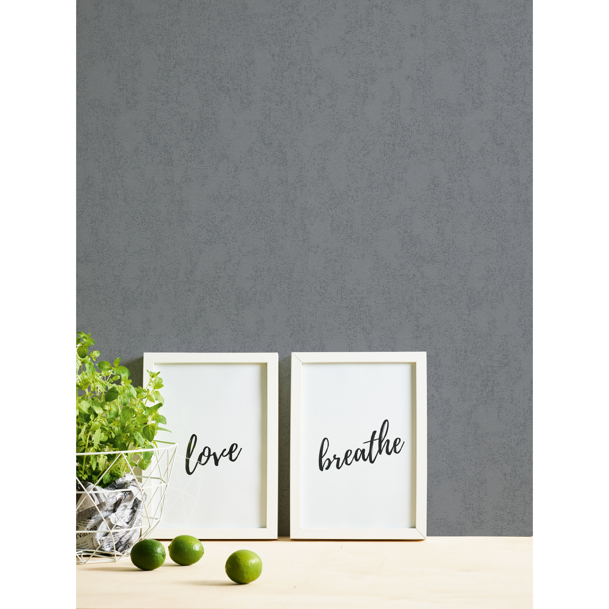 Vliestapete 'Boys & Girls' Uni dunkelgrau 10,05 x 0,53 m