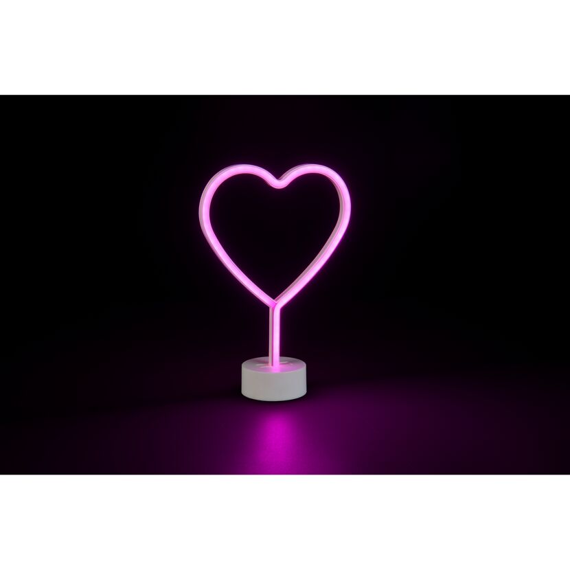 LED-Tischleuchte 'Heart' weiß 20 x 29,6 x 8,5 cm