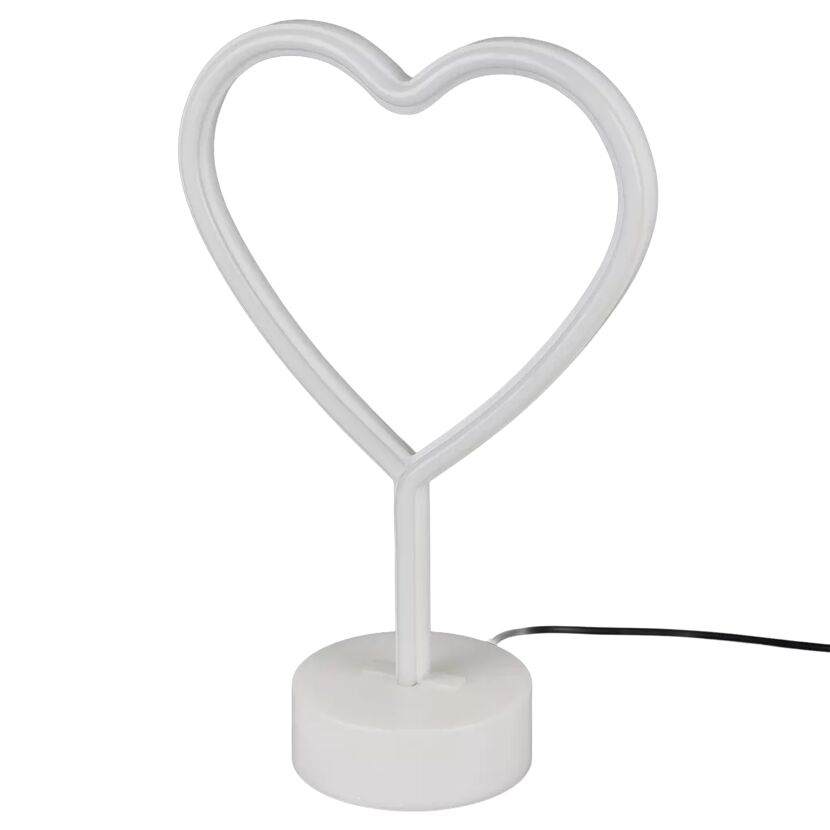 LED-Tischleuchte 'Heart' weiß 20 x 29,6 x 8,5 cm