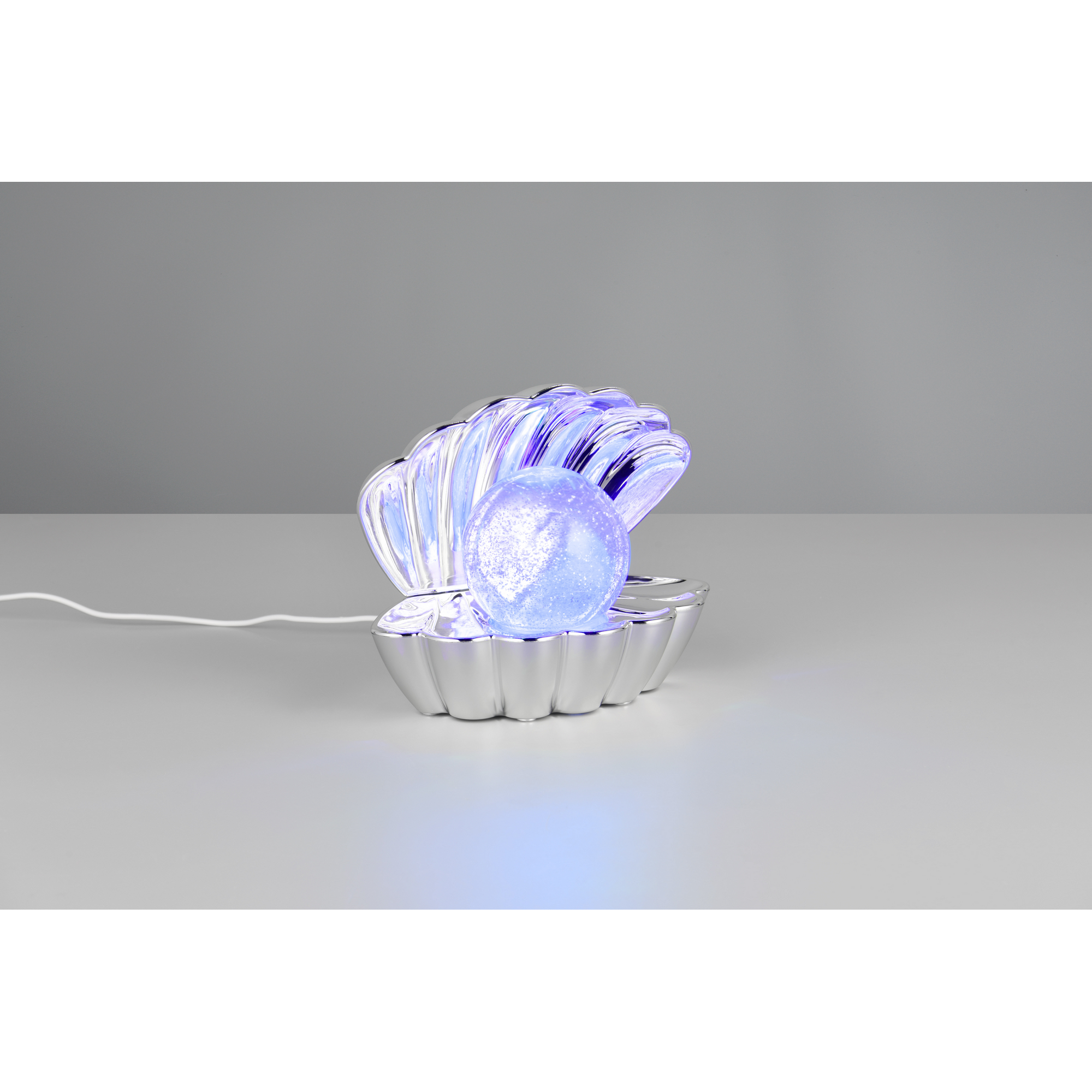 LED-Tischleuchte 'Shelly' chromfarben 17,5 x 14,5 x 12,5 cm