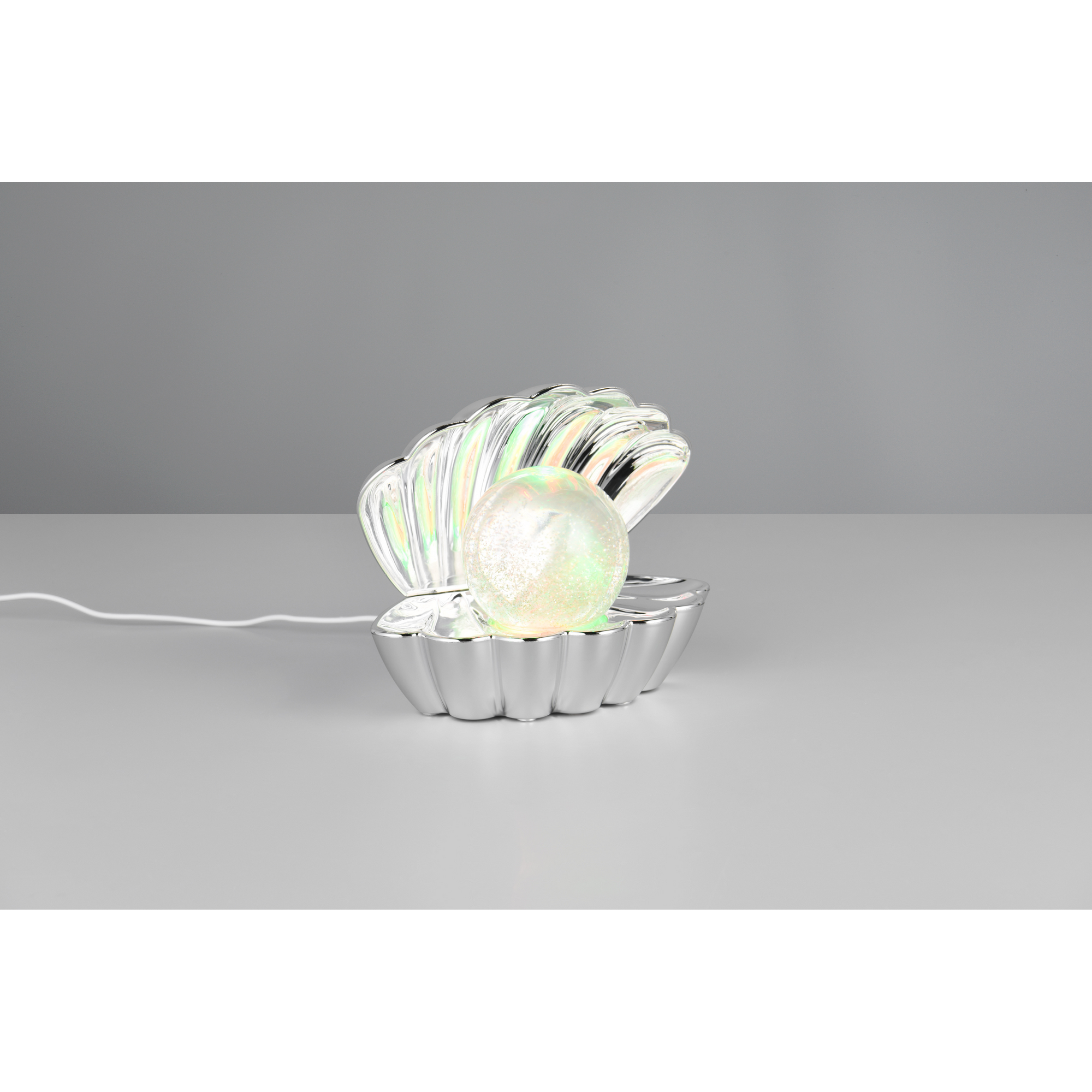 LED-Tischleuchte 'Shelly' chromfarben 17,5 x 14,5 x 12,5 cm