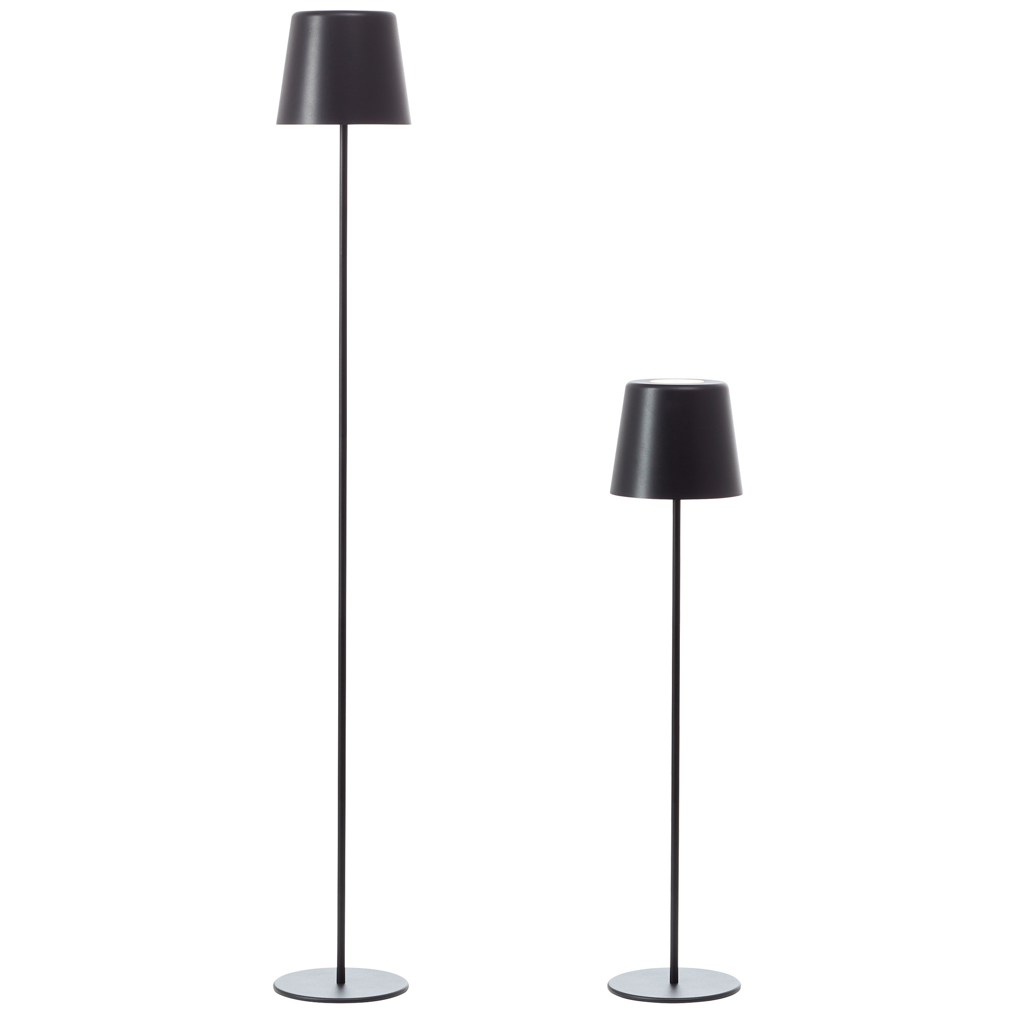 Akku-Stehleuchte 'Kaami' schwarz 4 W 350 lm dimmbar