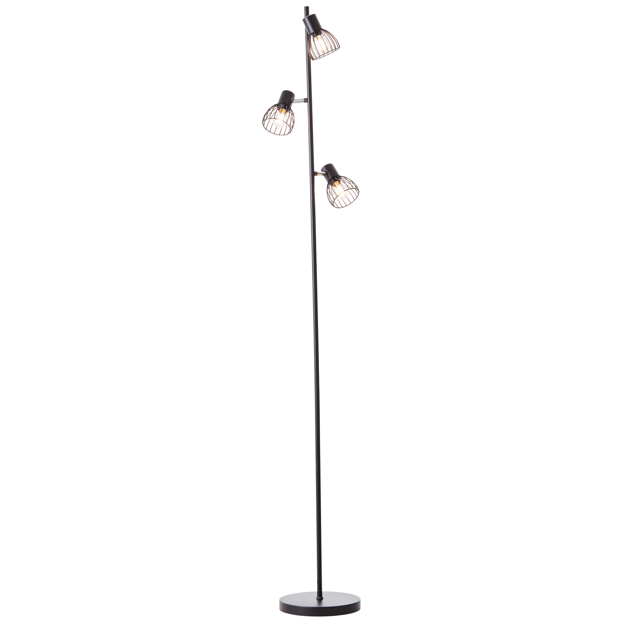 Stehleuchte 'Blacky' schwarz 3 Spots E14