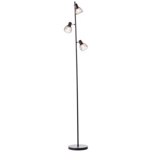 Stehleuchte 'Blacky' schwarz 3 Spots E14