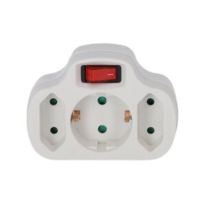 Steckdosenadapter 4-fach weiß