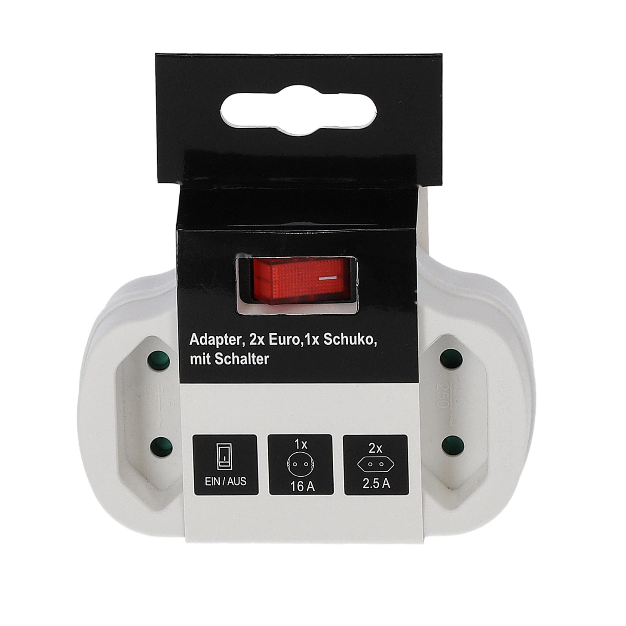 Steckdosenadapter 4-fach weiß