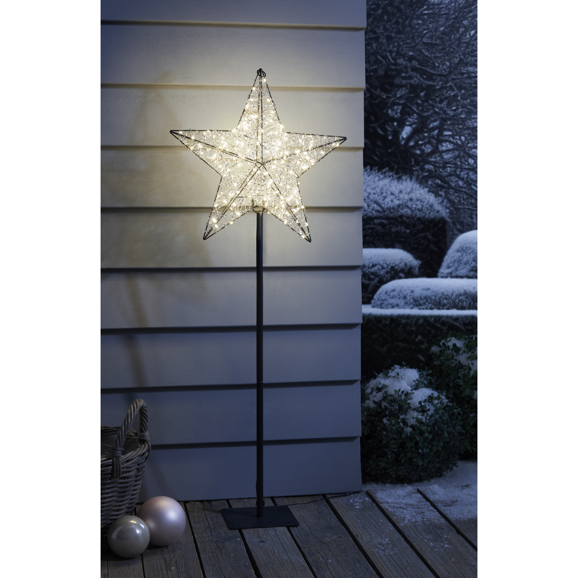 LED-Metall-Stern mit 96 LED 90 cm