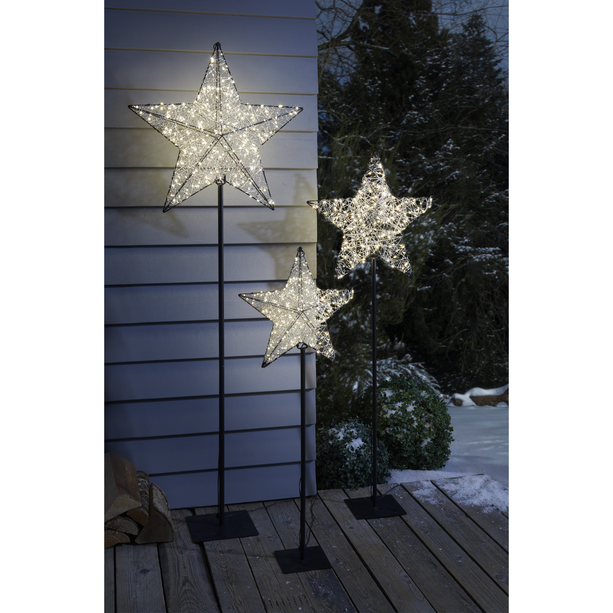LED-Metall-Stern mit 192 LED 120 cm