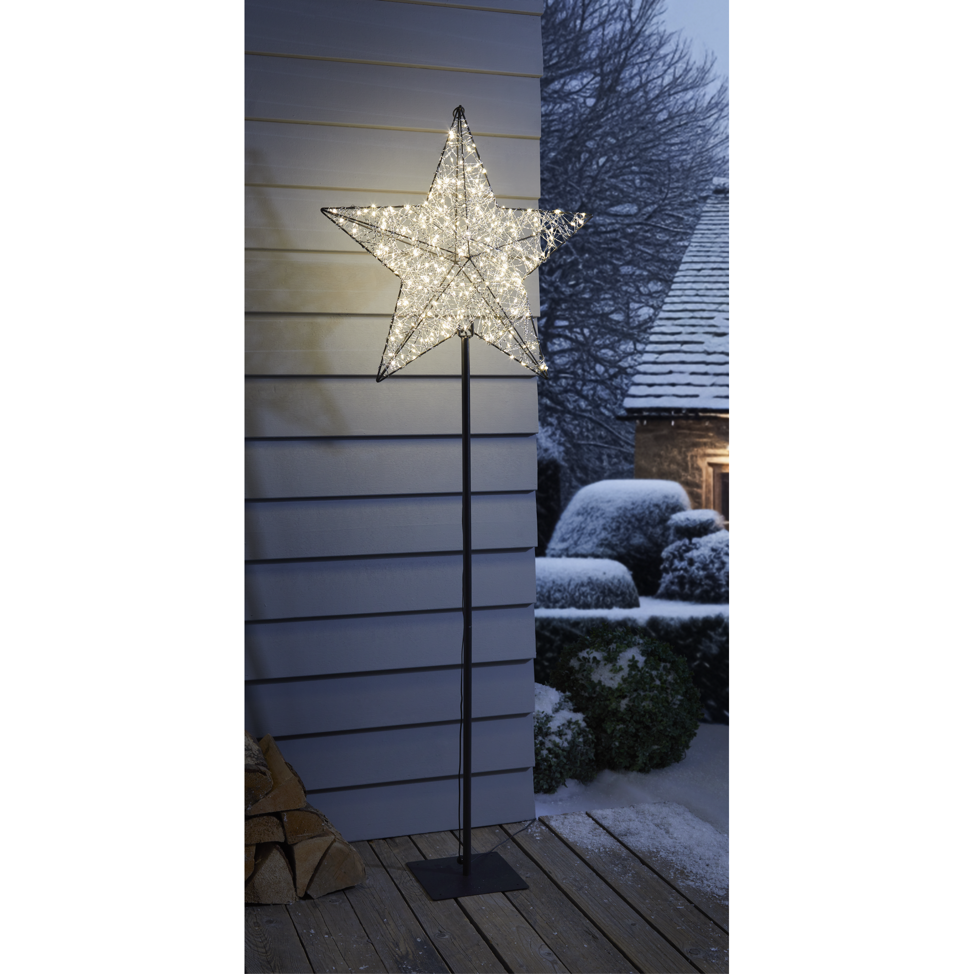 LED-Metall-Stern mit 288 LED 150 cm