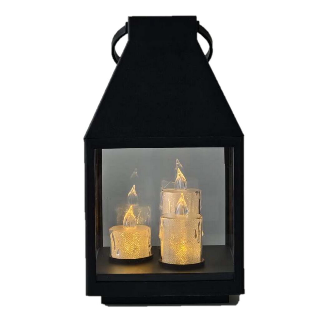 LED-Laterne 3 LEDs warmweiß 13 x 25 cm