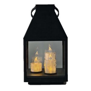 LED-Laterne 3 LEDs warmweiß 13 x 25 cm