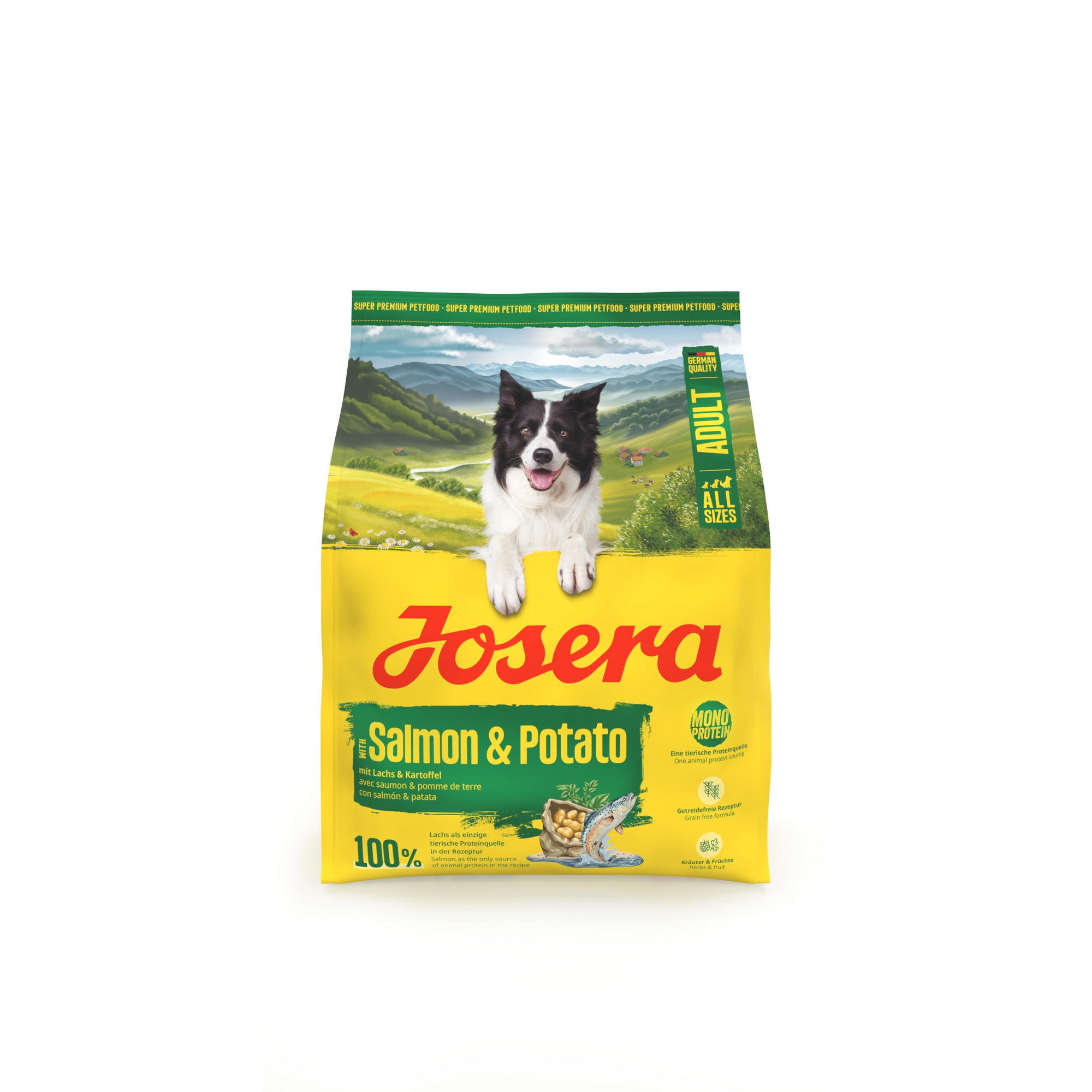 Hundefutter Adult Lachs, Kartoffel 900 g