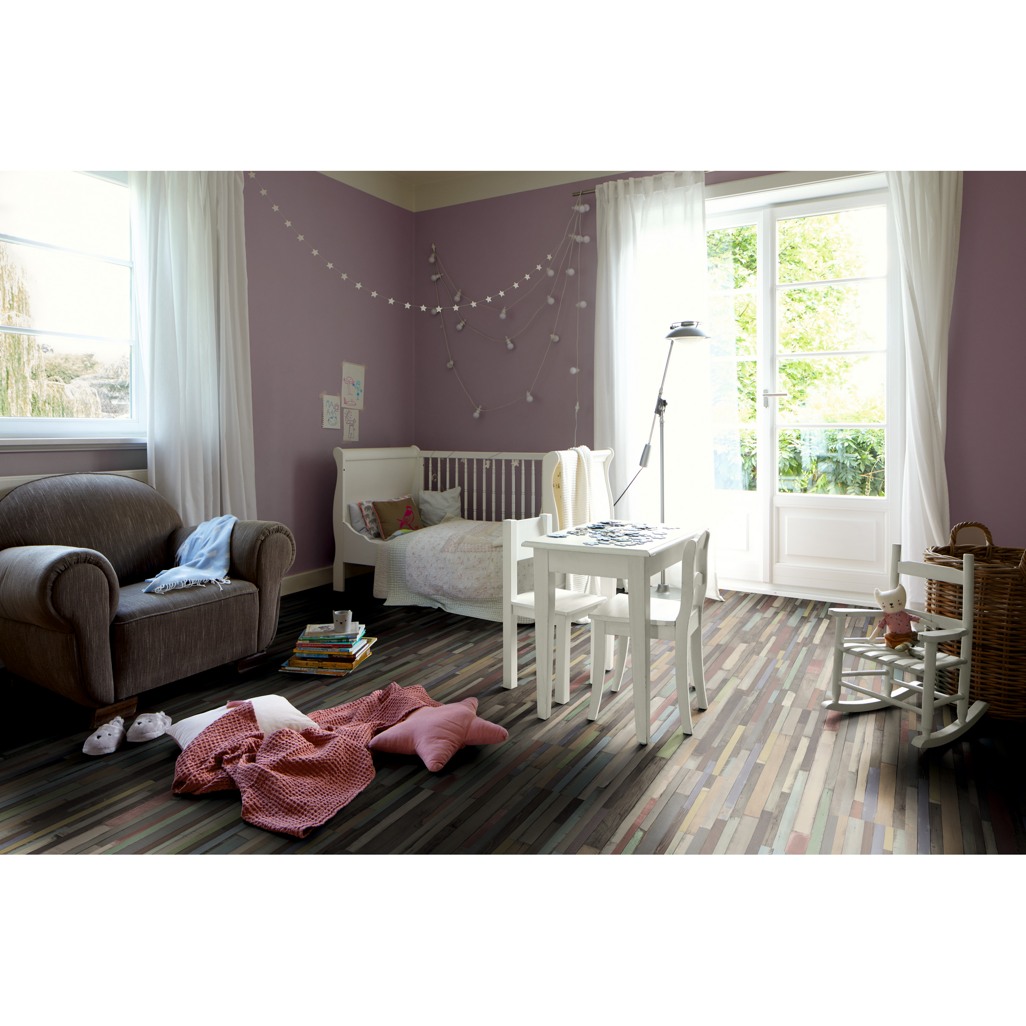 Laminat 'NatureSense' EL1011 Dimas Wood bunt 7 mm