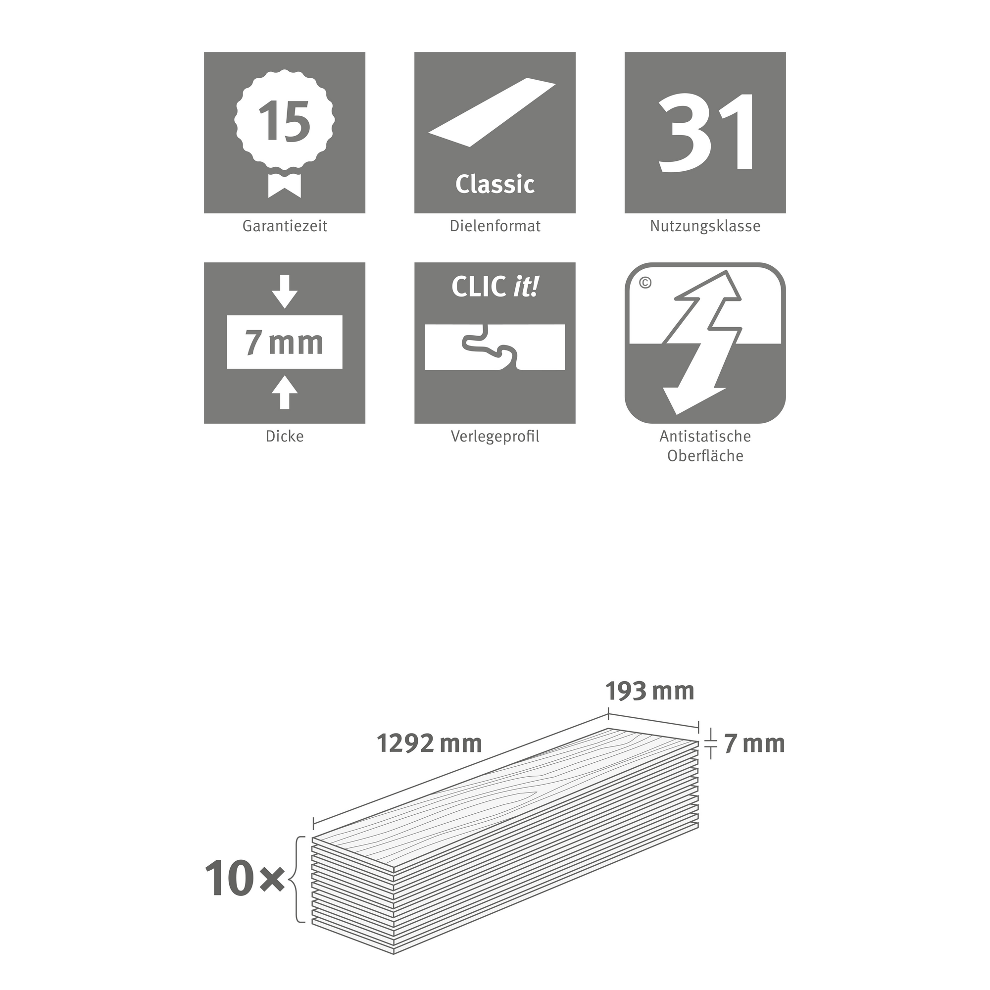Laminat 'NatureSense' EL2023 Zermatt Eiche hell 7 mm