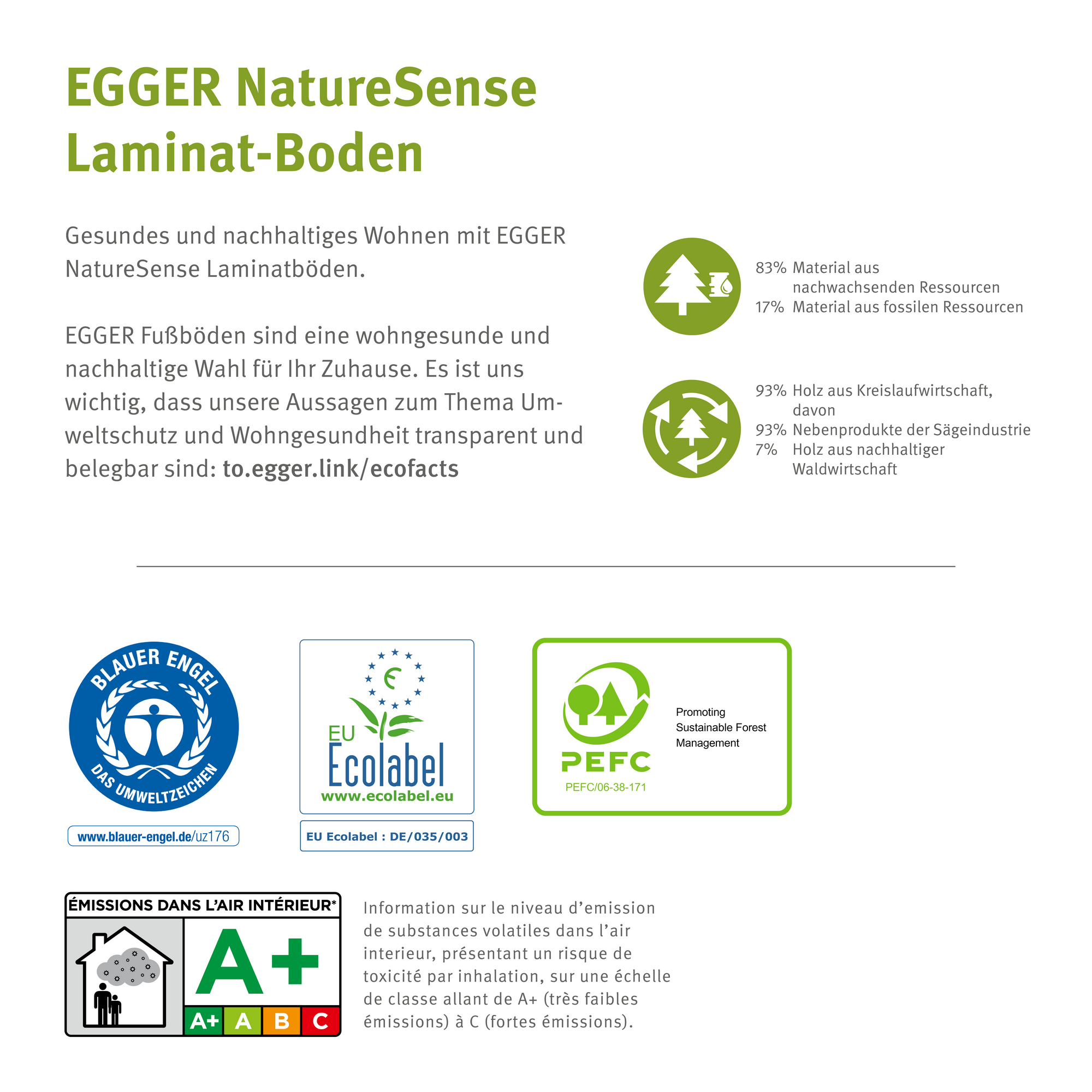 Laminat 'NatureSense' EL2023 Zermatt Eiche hell 7 mm