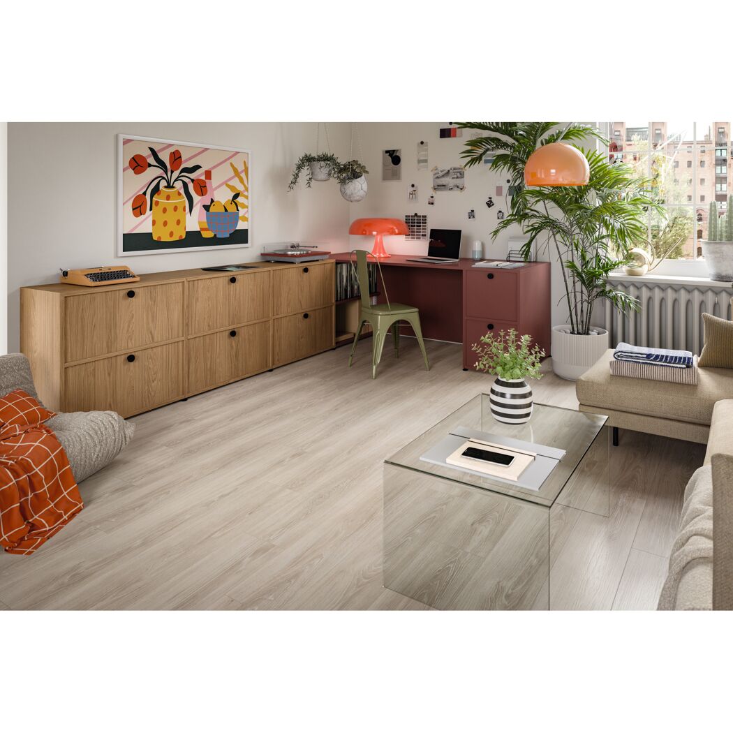 Laminat 'NatureSense' EL2160 Newport Eiche hellgrau 7 mm