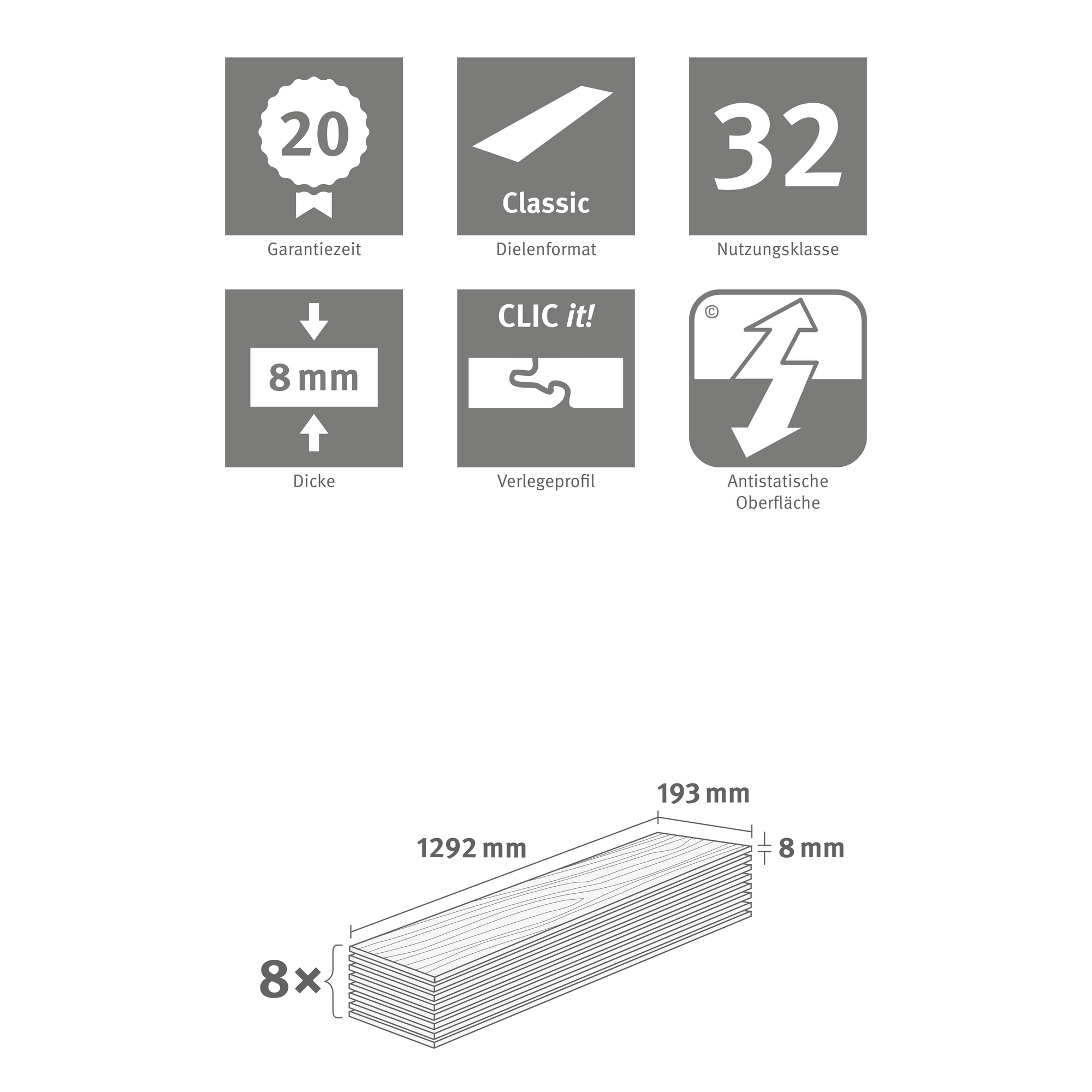 Laminat 'NatureSense' EL2863 Asgil Eiche honig 8 mm