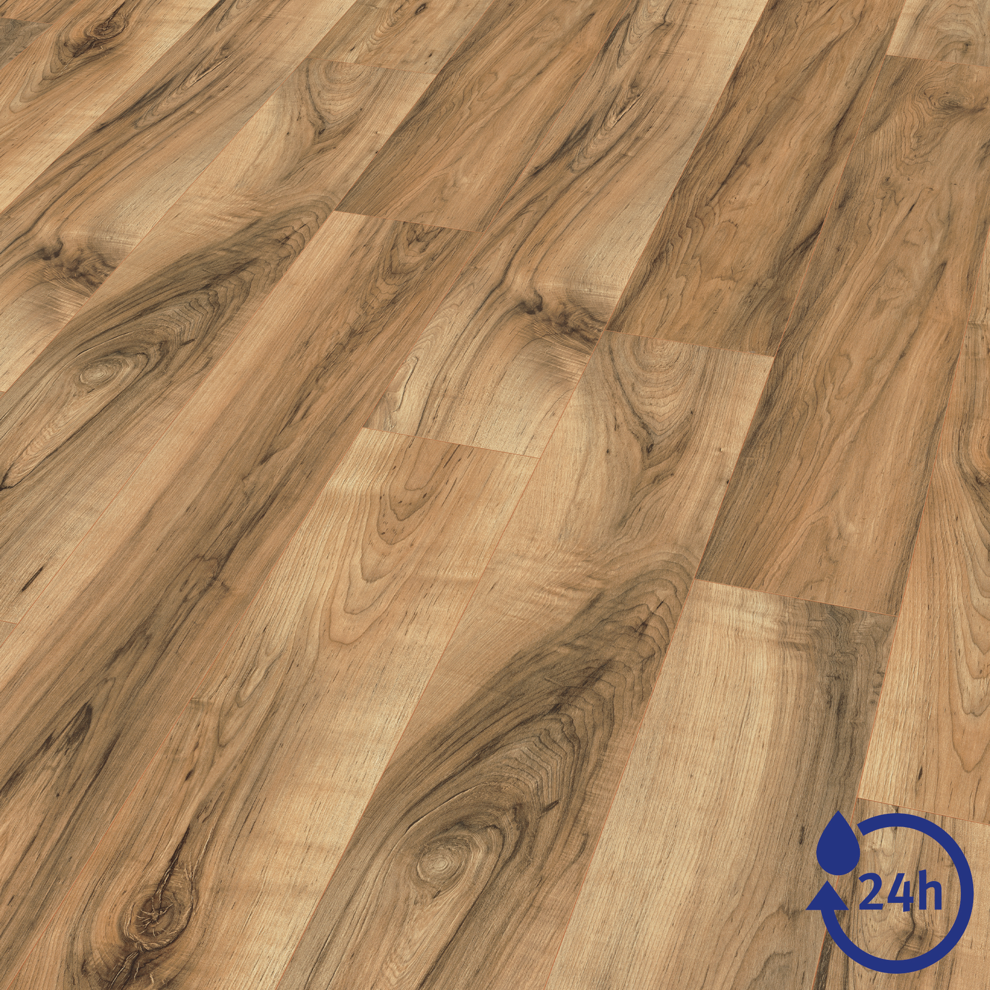 Laminat 'NatureSense Aqua' EL1071 Perganti Nussbaum braun 8 mm