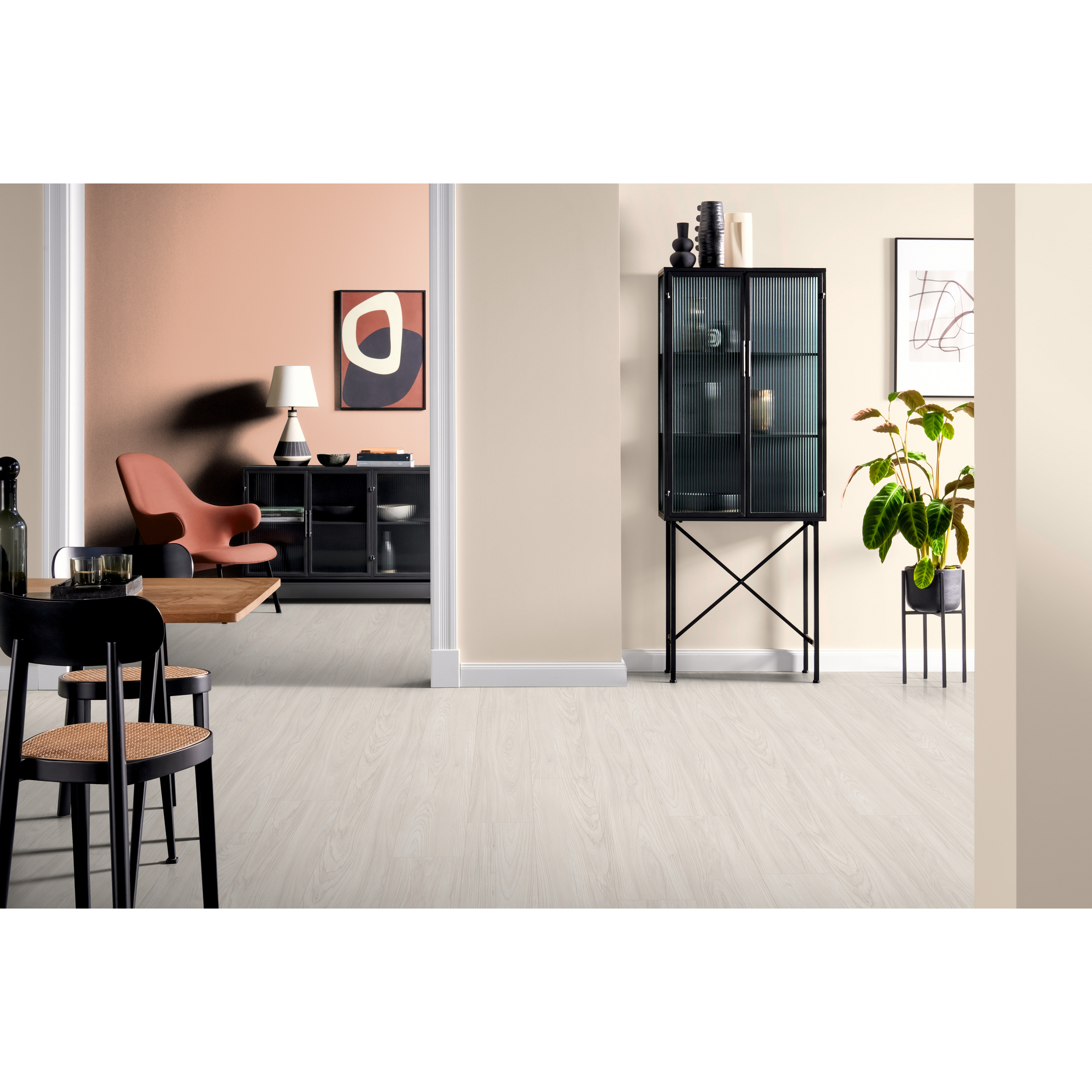 Laminat 'NatureSense Aqua' EL1096 Sheffield Akazie weiss 8 mm