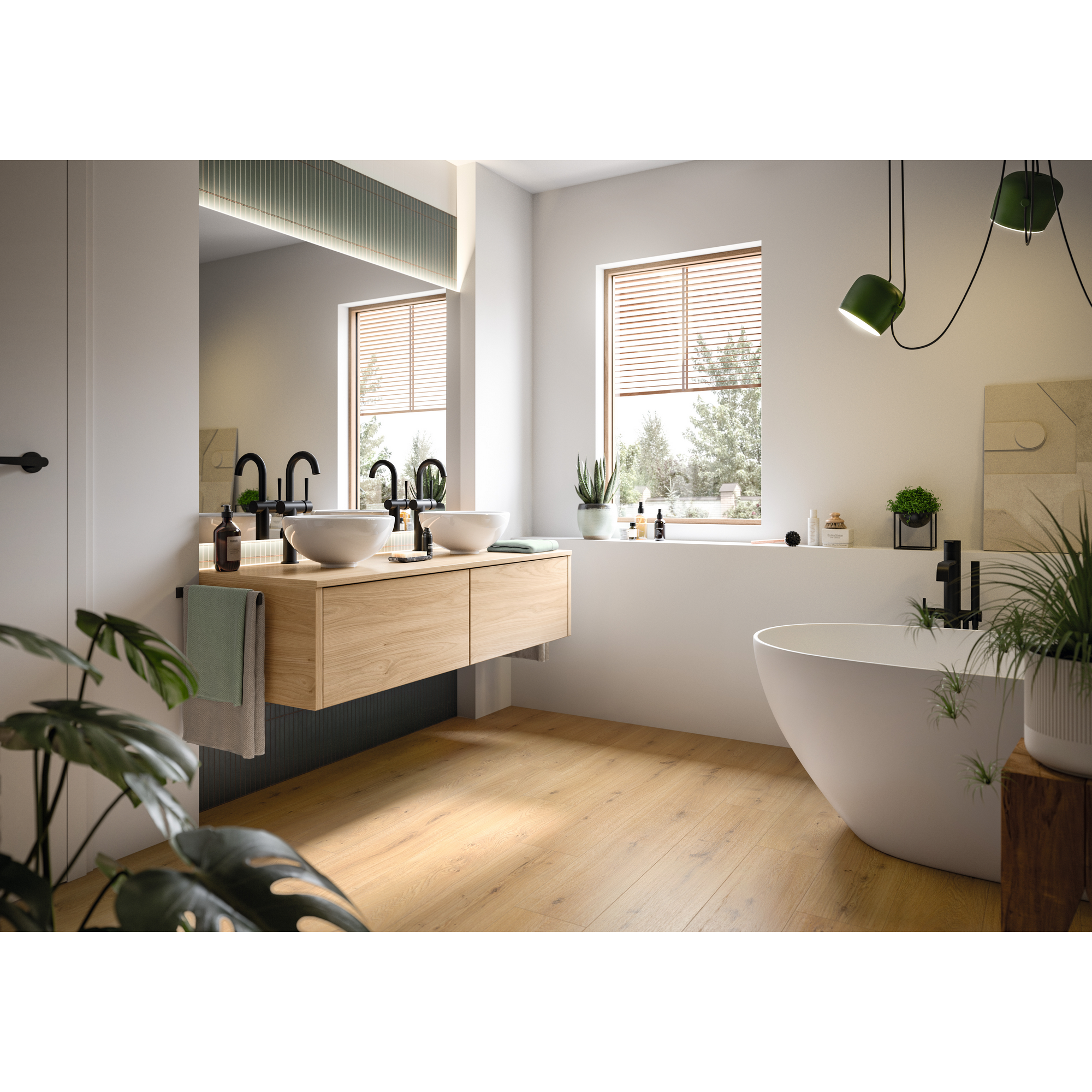 Laminat 'NatureSense Aqua' EL2009 Predaia Eiche honig 8 mm