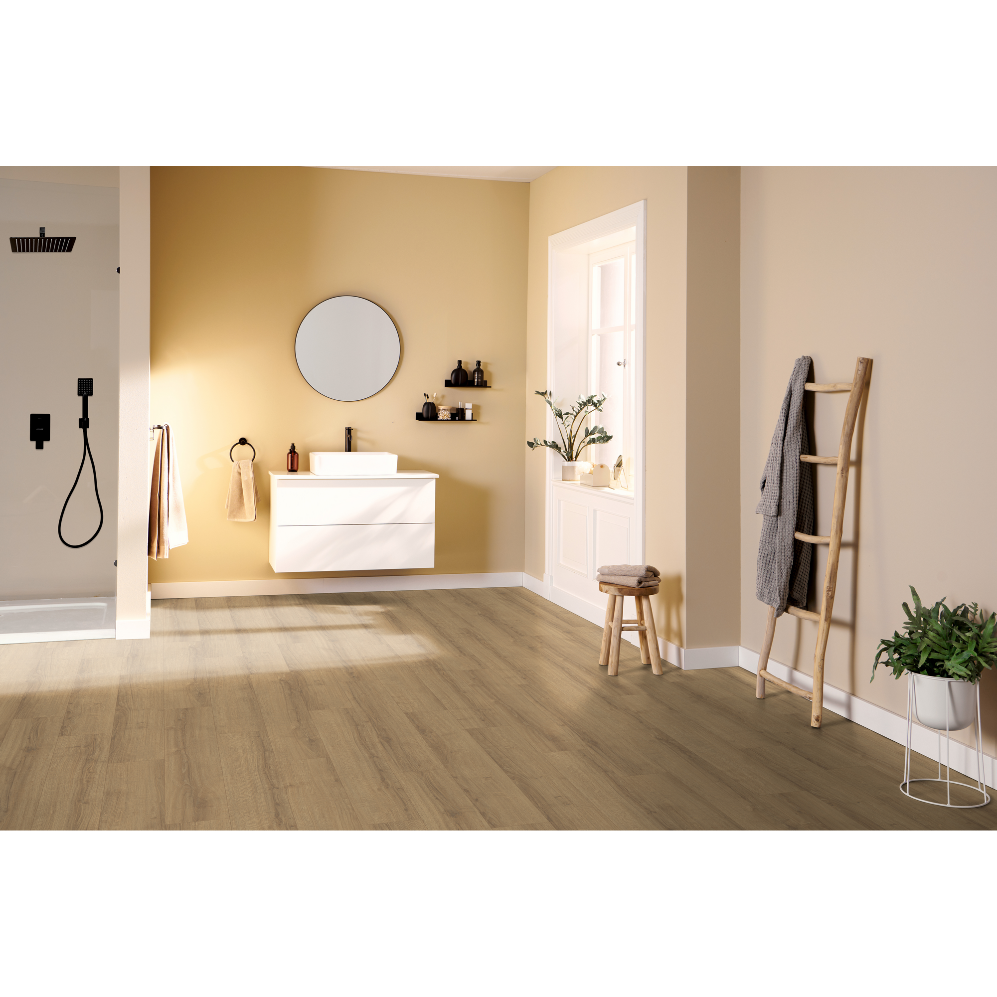Laminat 'NatureSense Aqua' EL2014 Sherman Eiche honig 8 mm