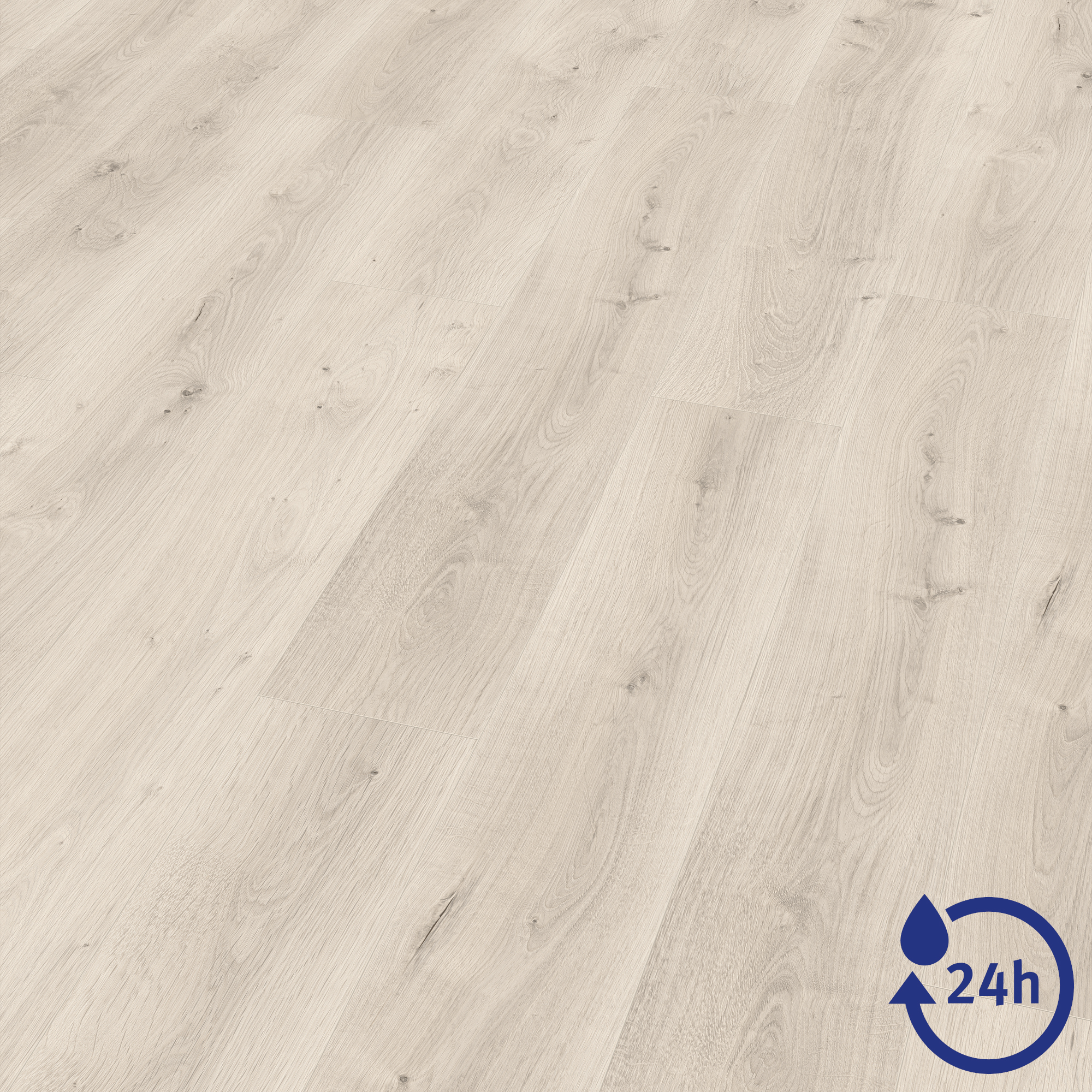 Laminat 'NatureSense Aqua' EL2111 Pinot Eiche weiss 8 mm