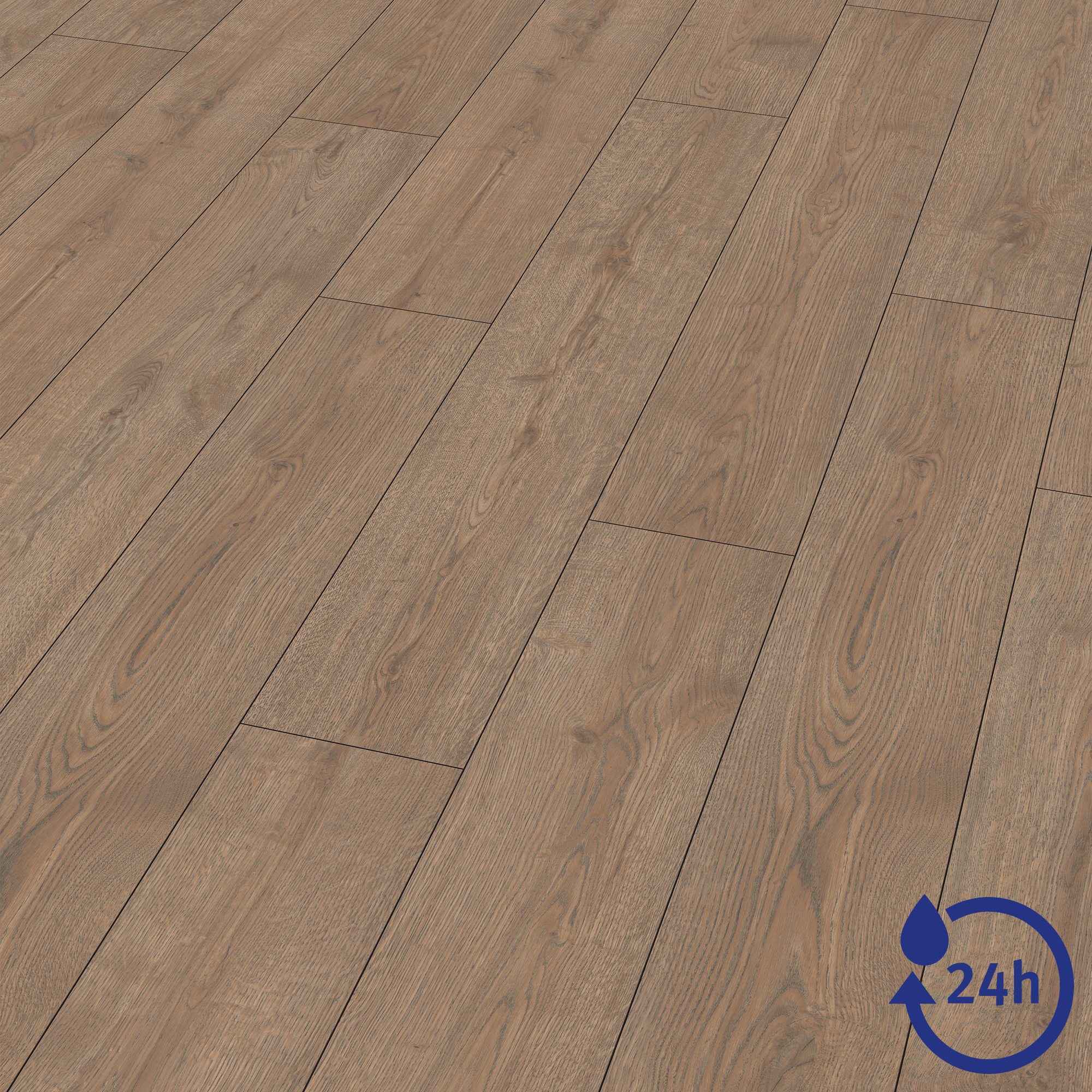 Laminat 'NatureSense Aqua' EL2191 Turin Eiche braun 8 mm