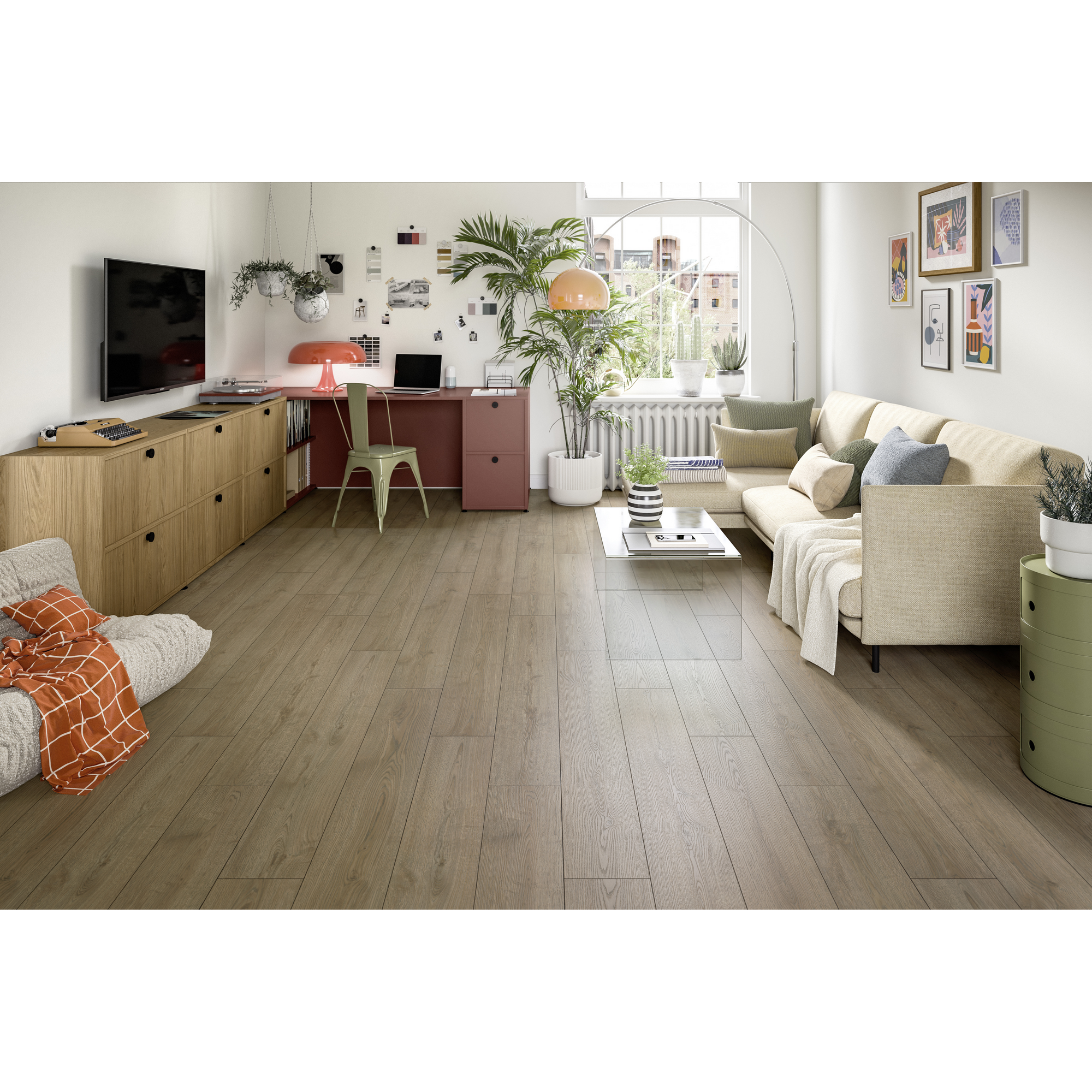 Laminat 'NatureSense Aqua' EL2191 Turin Eiche braun 8 mm