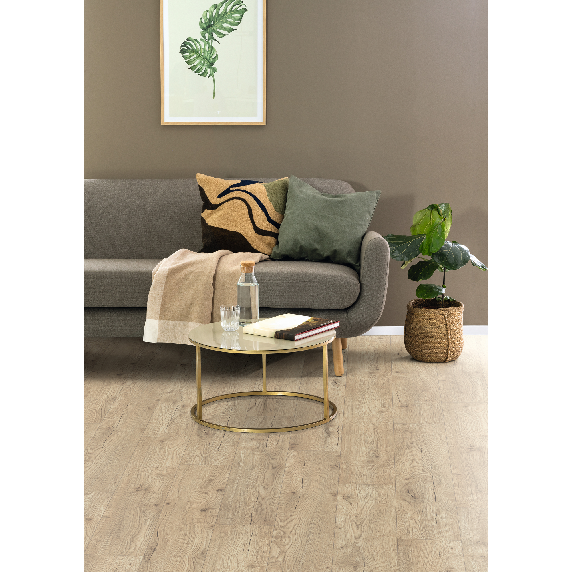 Laminat 'NatureSense Aqua' EL2855 Olchon Eiche sandbeige 8 mm
