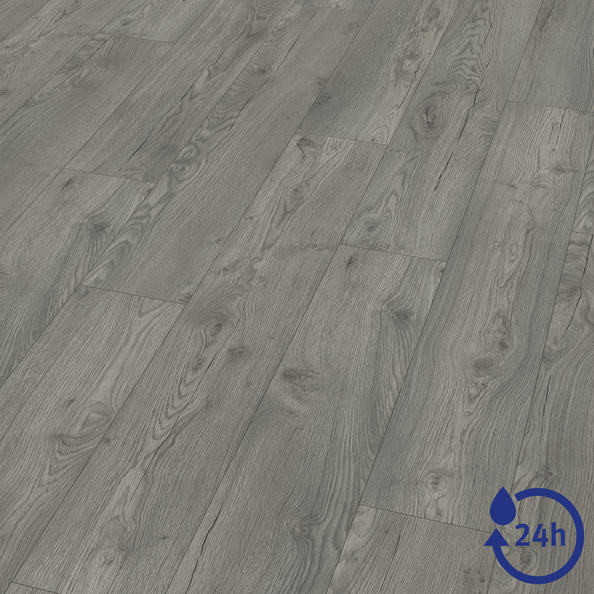 Laminat 'NatureSense Aqua' EL1028 Avery Eiche grau 10 mm