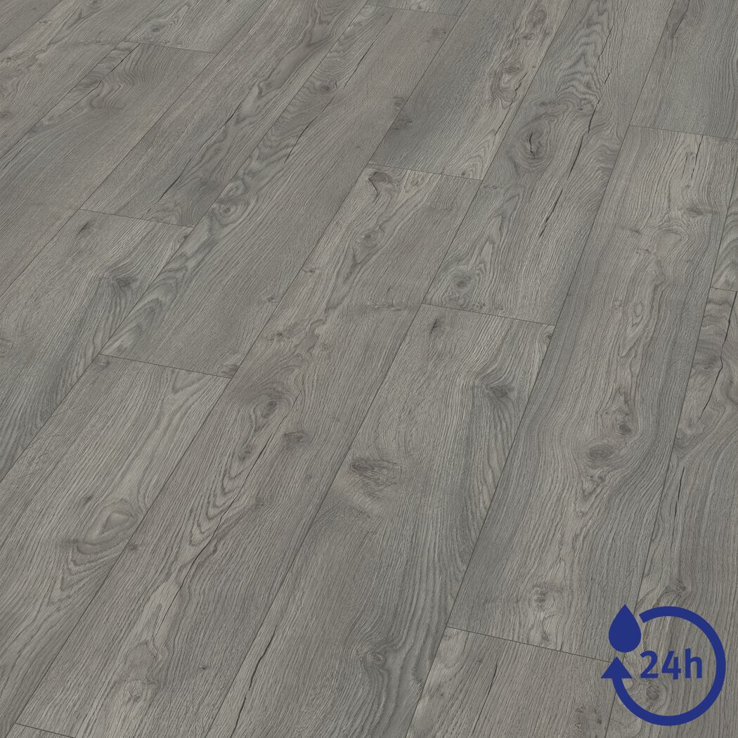 Laminat 'NatureSense Aqua' EL1028 Avery Eiche grau 10 mm