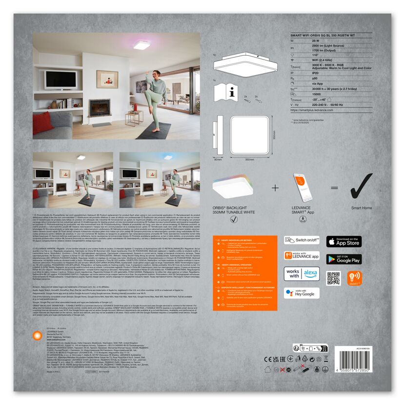 Deckenleuchte 'Smart+ Orbis Ceiling' weiß 35 x 35 cm