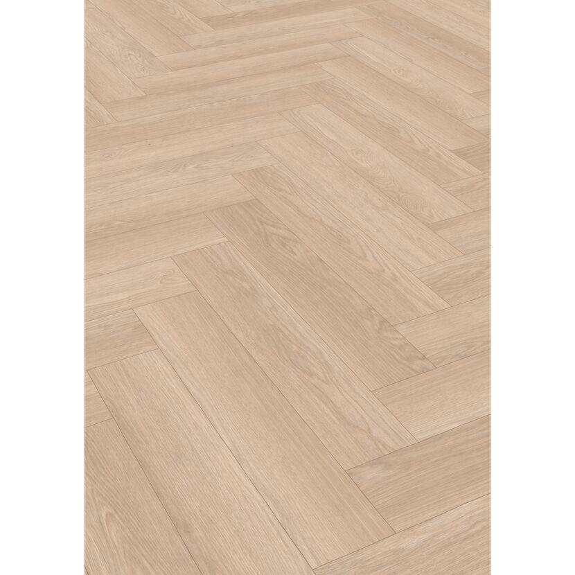 Laminat 'Nature Herringbone' EL2132 Baronia Eiche hell 8 mm