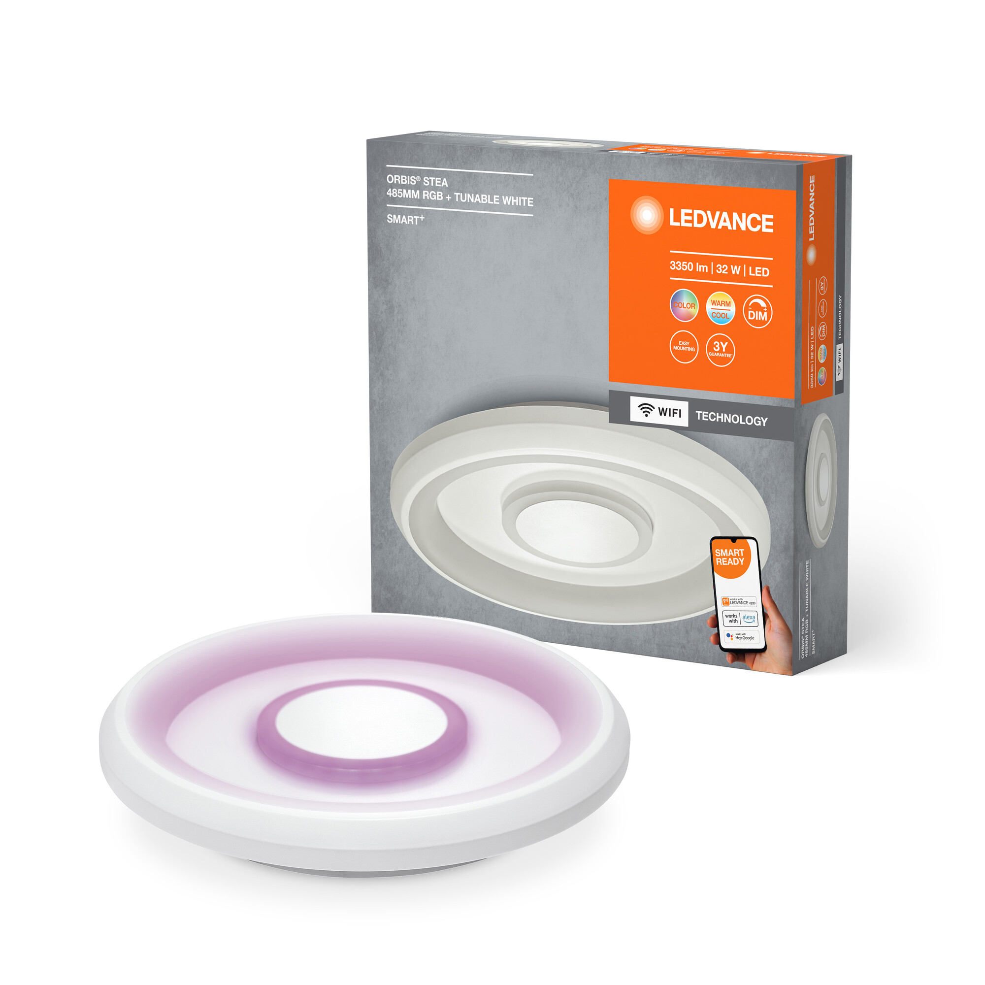 Deckenleuchte 'Smart+ Orbis Ceiling' weiß Ø 48,5 cm